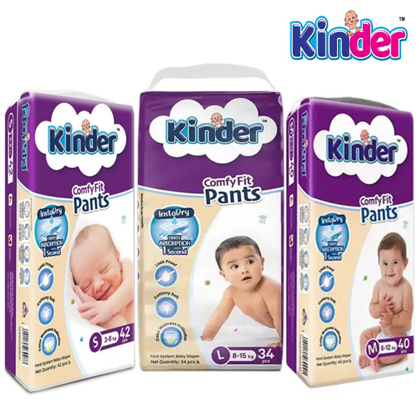 Kinder Comfy Fit Baby Diapers Pants Style (All Size Standard Series)