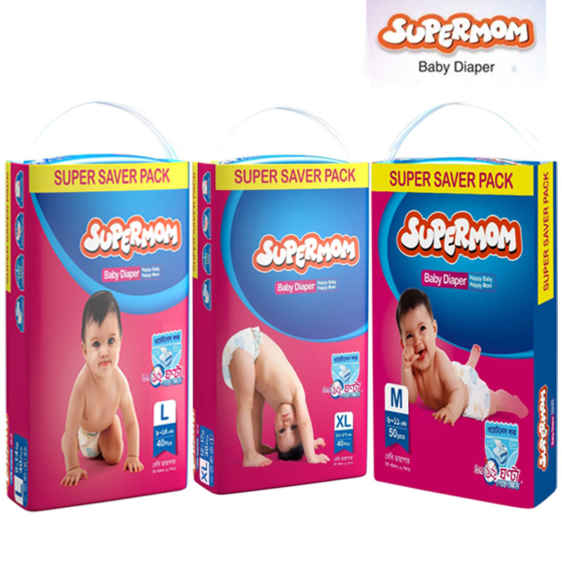 Supermom Belts System Baby Diapers (All Size Super Saver Pack)