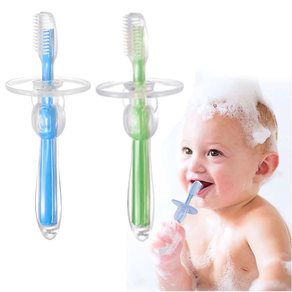 Baby Toothbrush Children Teeth Clear Soft Silicone