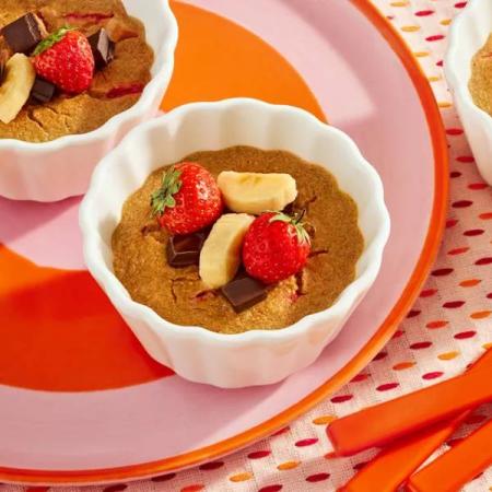 Strawberry Banana Blended Baked Oats
